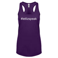 Racerback Let Liz Speak Womens Tank Top