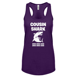 Cousin Shark Womens Racerback Tank Top