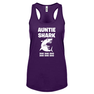 Auntie Shark Womens Racerback Tank Top