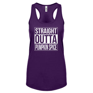 Straight Outta Pumpkin Spice Womens Racerback Tank Top