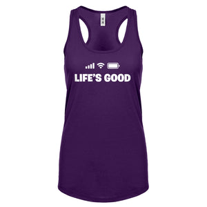 Life's Good Womens Racerback Tank Top