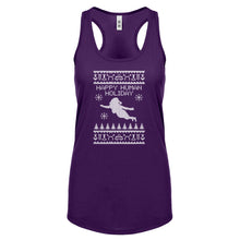Racerback Happy Human Holiday Womens Tank Top