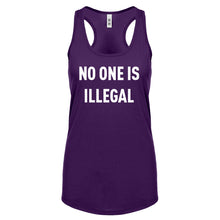 Racerback No One is Illegal Womens Tank Top