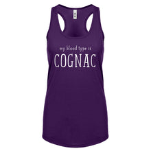 My Blood Type is Cognac Womens Racerback Tank Top