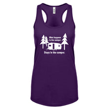 What Happens in the Camper Womens Racerback Tank Top