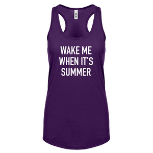 Wake me When its Summer Womens Racerback Tank Top