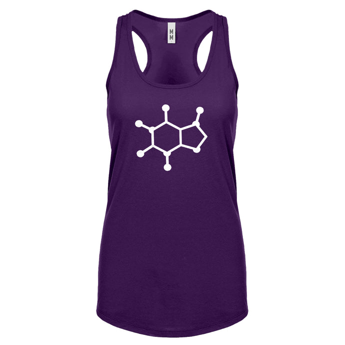 Racerback Caffeine Molecule Womens Tank Top