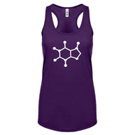 Racerback Caffeine Molecule Womens Tank Top