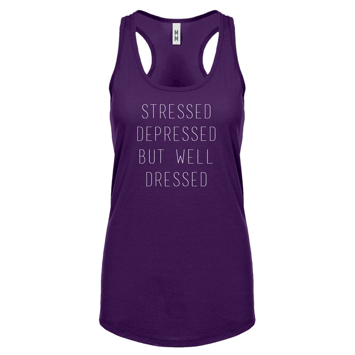 Racerback Stressed Depressed Womens Tank Top