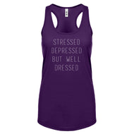 Racerback Stressed Depressed Womens Tank Top