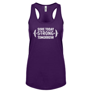Racerback Sore Today Strong Tomorrow Womens Tank Top