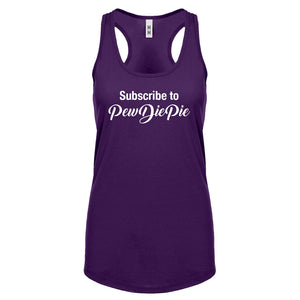 Subscribe to PewDiePie Womens Racerback Tank Top