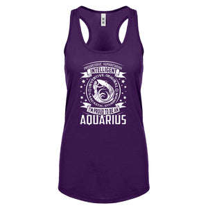 Racerback Aquarius Astrology Zodiac Sign Womens Tank Top