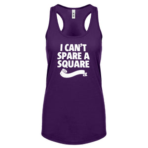 I Can't Spare a Square Womens Racerback Tank Top