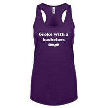 Racerback Broke with a Bachelors Womens Tank Top