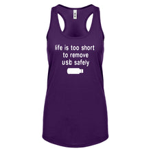 Racerback Remove USB Safely Womens Tank Top