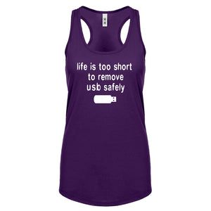 Racerback Remove USB Safely Womens Tank Top