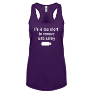 Racerback Remove USB Safely Womens Tank Top