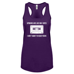 Opinions are like Mixtapes Womens Racerback Tank Top