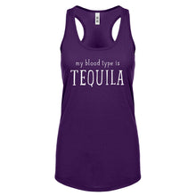 My Blood Type is Tequila Womens Racerback Tank Top