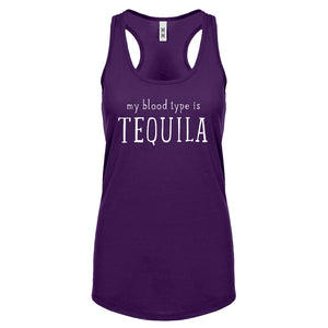 My Blood Type is Tequila Womens Racerback Tank Top