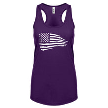 American Flag Womens Racerback Tank Top