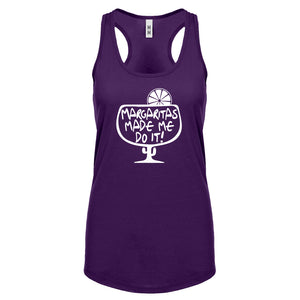 Racerback Margaritas Made Me Do It Womens Tank Top
