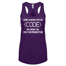 Racerback I Dont Always Code Womens Tank Top