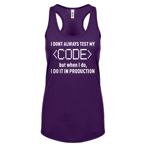 Racerback I Dont Always Code Womens Tank Top