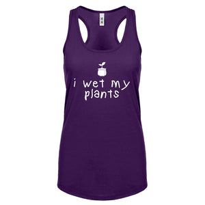 Racerback I Wet My Plants Womens Tank Top
