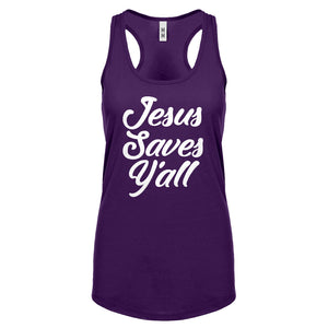 Jesus Saves Yall Womens Racerback Tank Top