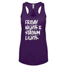 Racerback Friday Nights Stadium Lights Womens Tank Top