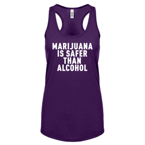 Racerback Marijuana is Safer Womens Tank Top