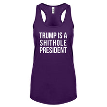 Racerback Trump is a Shithole President Womens Tank Top