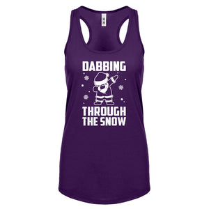 Dabbing through the Snow Womens Racerback Tank Top