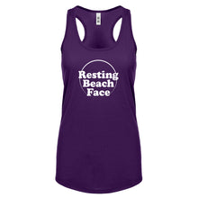 Resting Beach Face Womens Racerback Tank Top