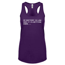 Its Getting Dark Womens Racerback Tank Top