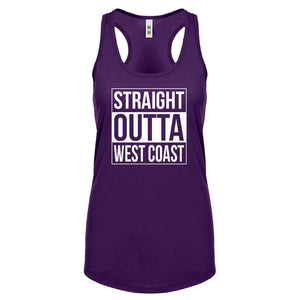Straight Outta West Coast Womens Racerback Tank Top