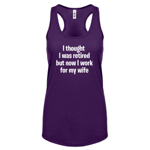 I Thought I was Retired Womens Racerback Tank Top