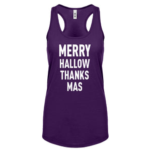 Racerback Merry Hallow Thanks Mas Womens Tank Top