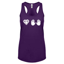 DIAMOND HANDS Womens Racerback Tank Top