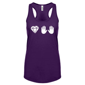 DIAMOND HANDS Womens Racerback Tank Top