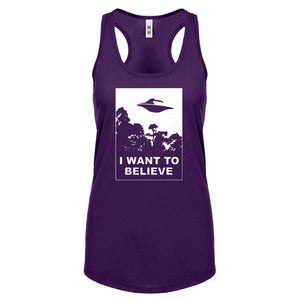 I Want to Believe Womens Racerback Tank Top