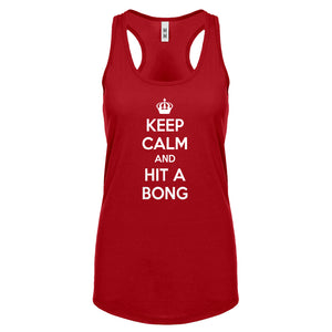 Racerback Keep Calm and Hit a Bong Womens Tank Top