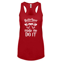 Racerback Butterbeer Made Me Do It Womens Tank Top