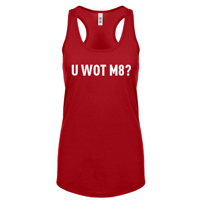 Racerback U Wot M8 Womens Tank Top