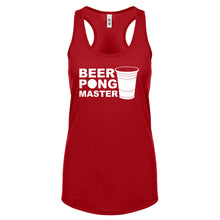Racerback Beer Pong Master Womens Tank Top