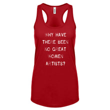 Racerback No Great Women Artists Womens Tank Top