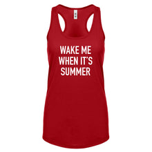 Wake me When its Summer Womens Racerback Tank Top