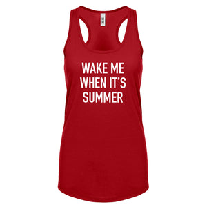Wake me When its Summer Womens Racerback Tank Top
